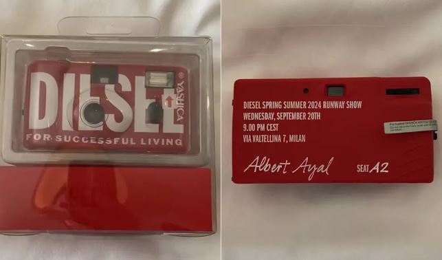 Já a Diesel pensou em uma câmera analógica para fotografar tudo