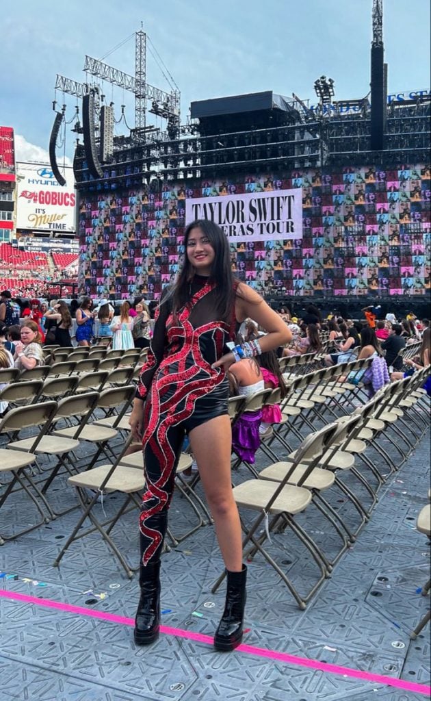 Que tal se inspirar no look que a própria Taylor usa no show?