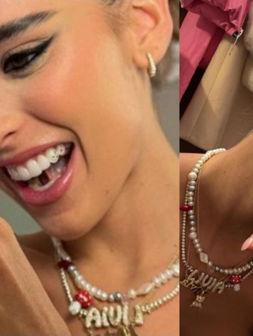 A influenciadora Livia Nunes também apostou na tendência do piercing no dente