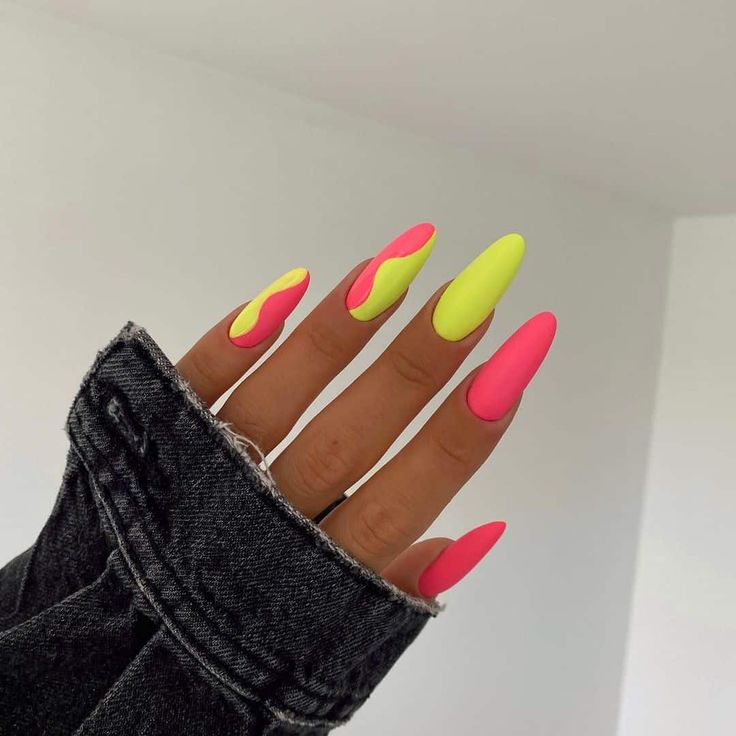 Inspiração de unha neon