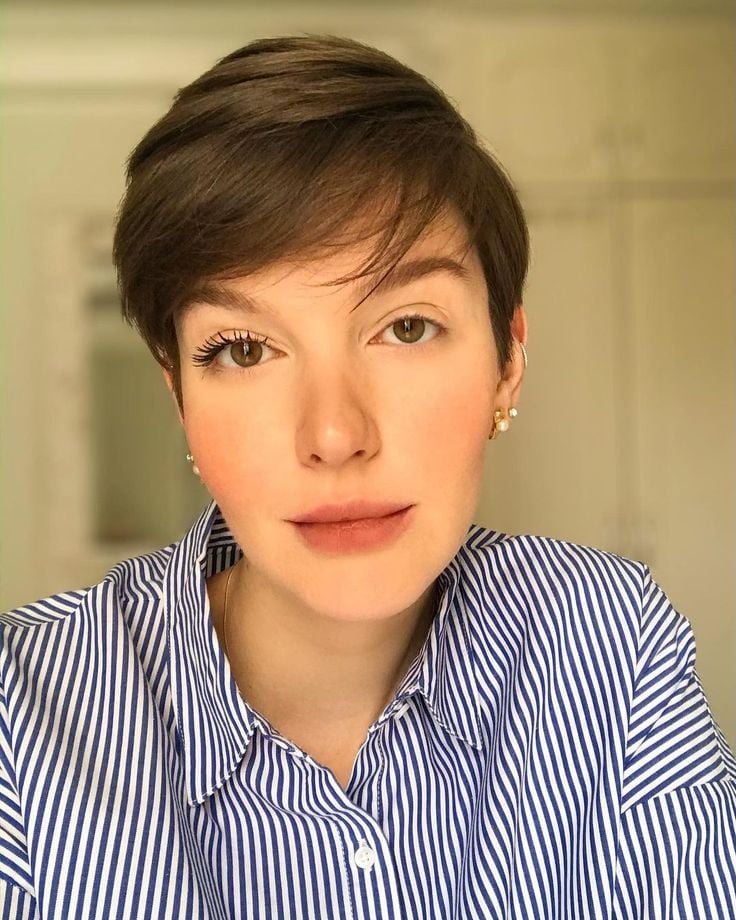 Franja para corte de cabelo pixie