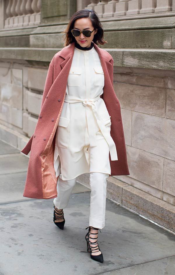 Looks para usar com vestido sob calça