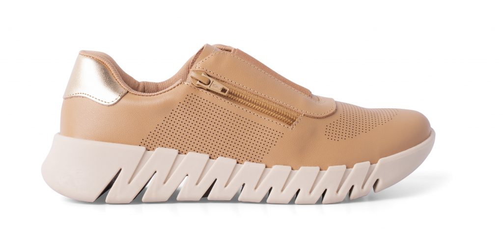 Tenis Slip On Couro Ziper Lateral AK2703, Usaflex, R$479,99