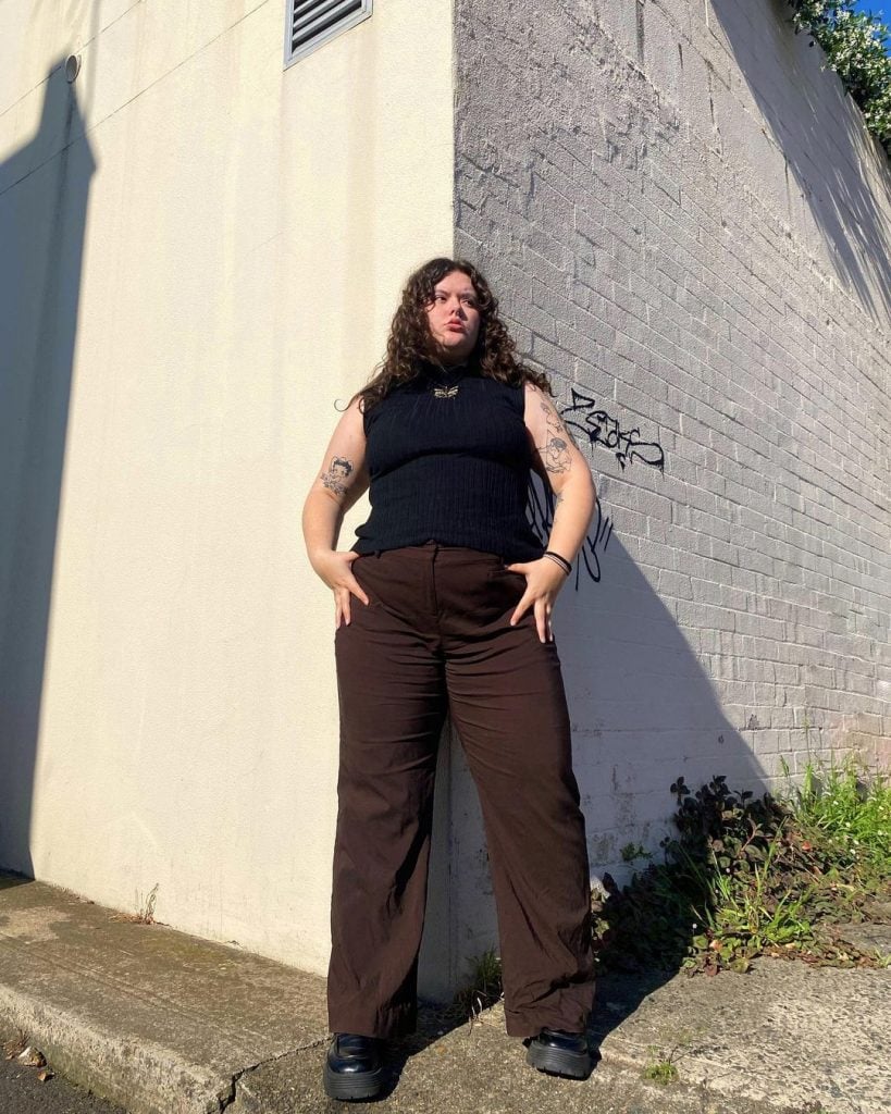 Calça jeans marrom