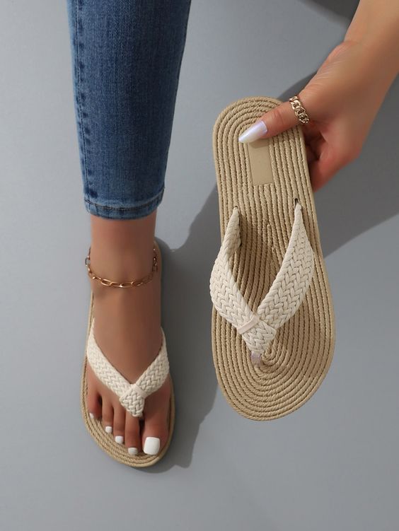 Chinelo em crochê