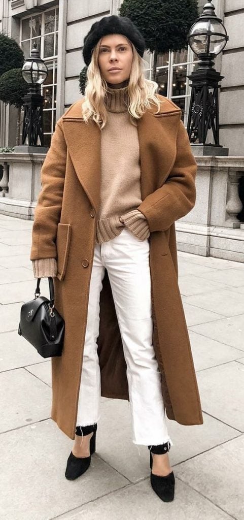 Aposte em um look com marrom e branco