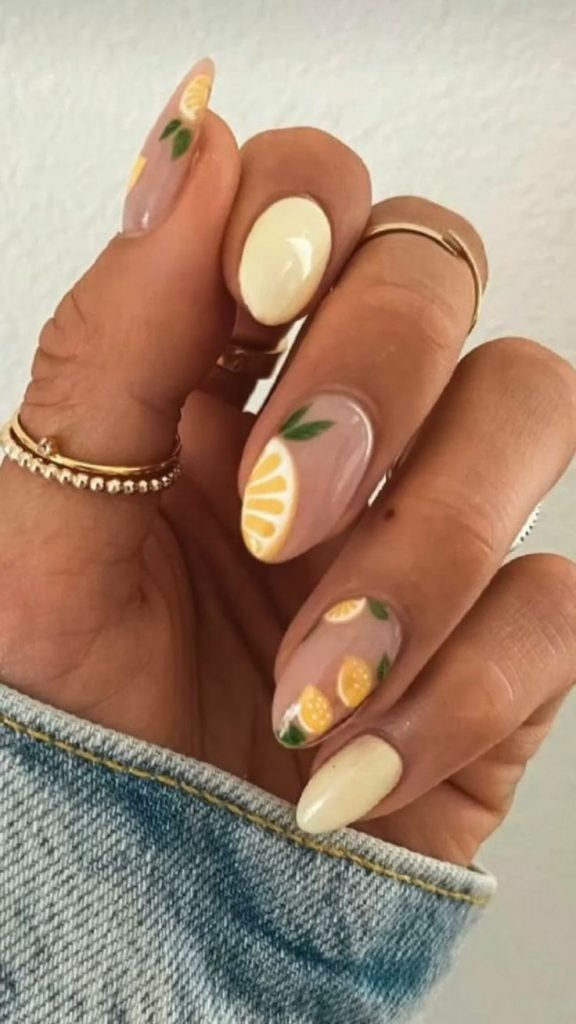 Nail art de limão