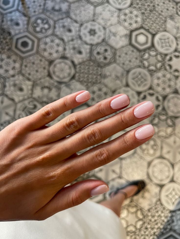 Nails nude rosa