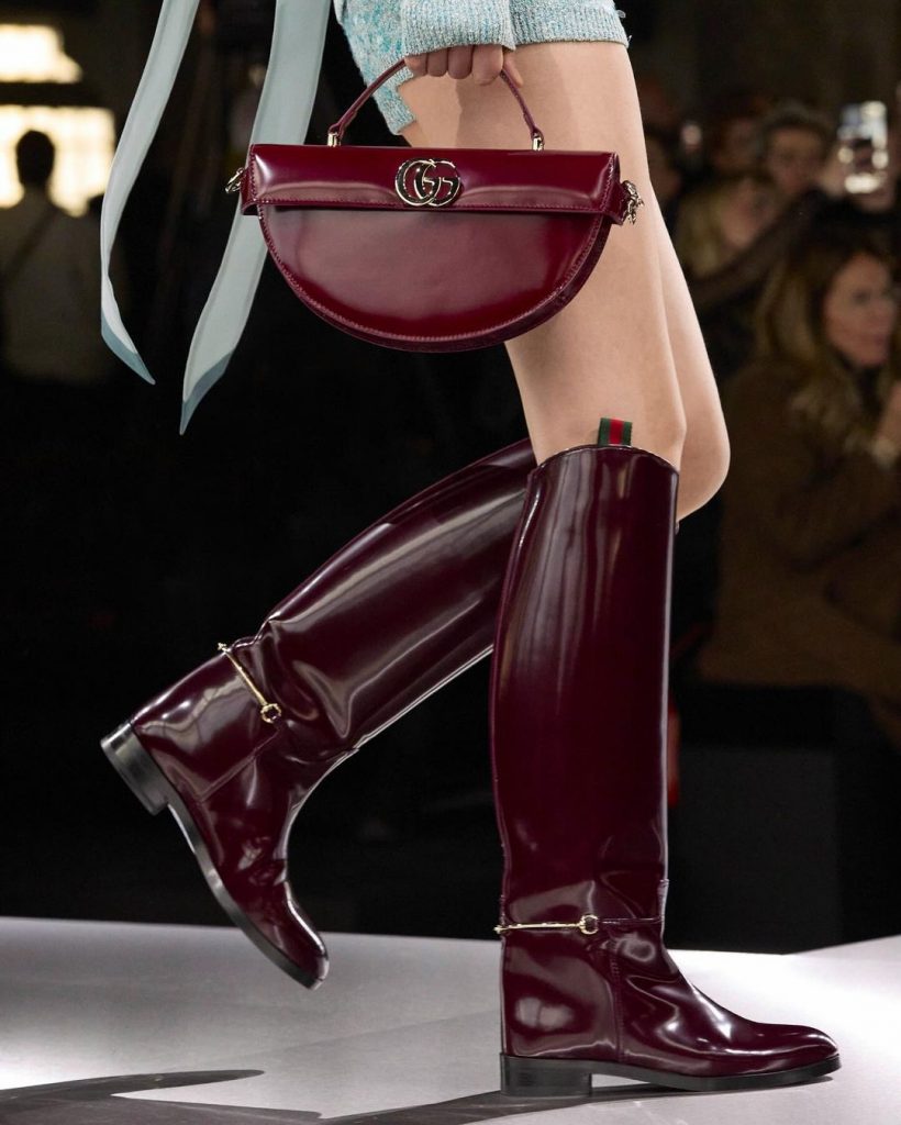 Gucci apostou na cor vinho para a Milão Fashion Week 