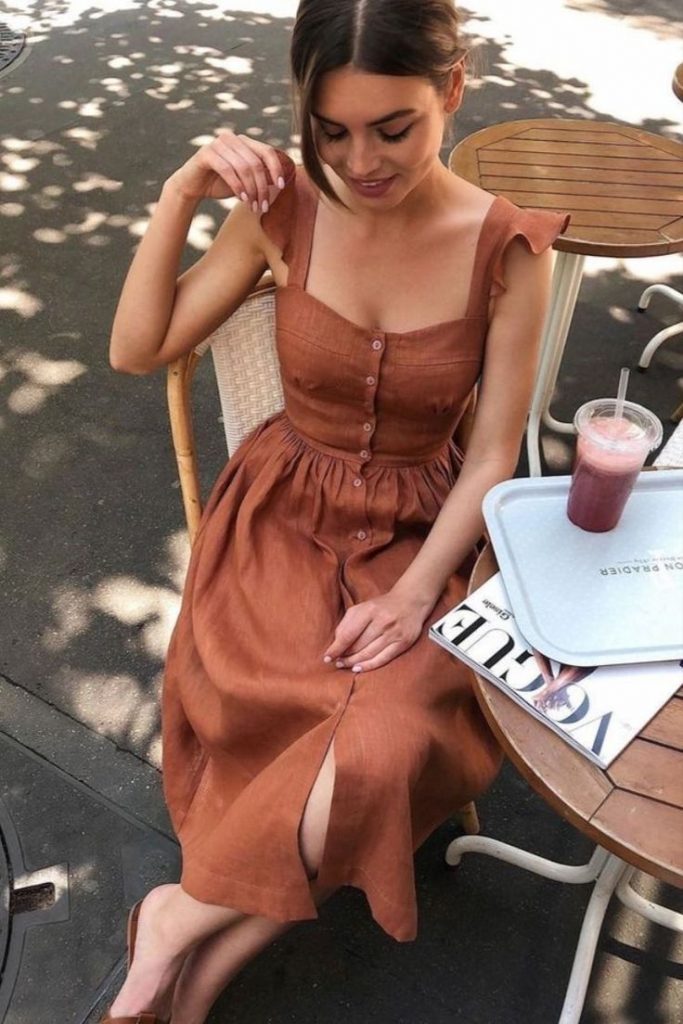 Um vestido como peça única é opção