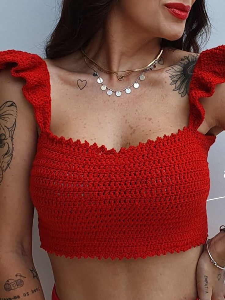 Cropped em crochê