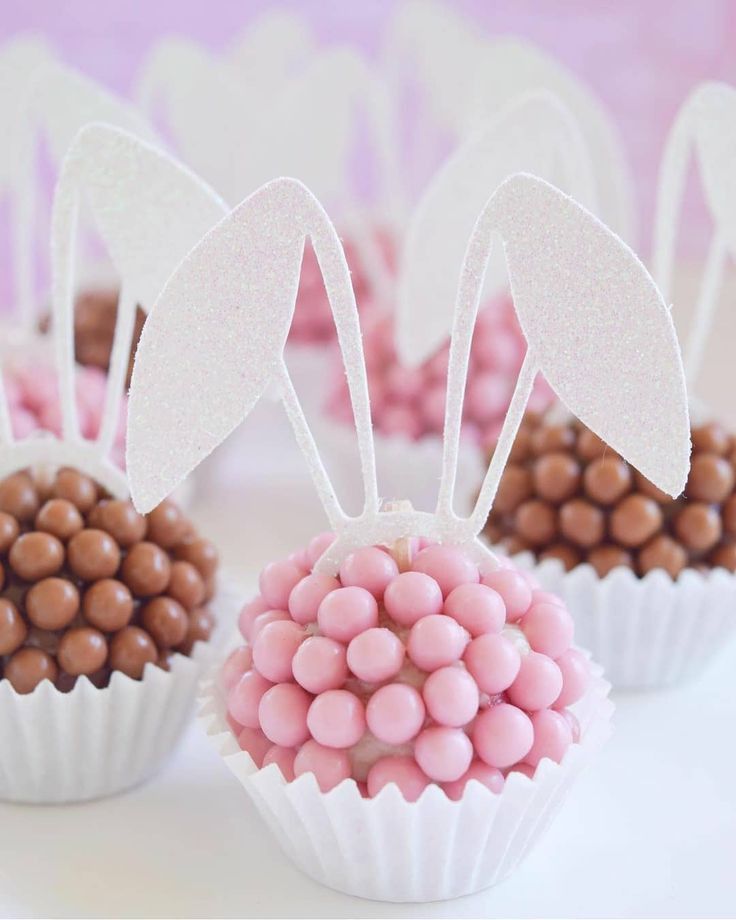 Brigadeiro com orelhinha de coelho