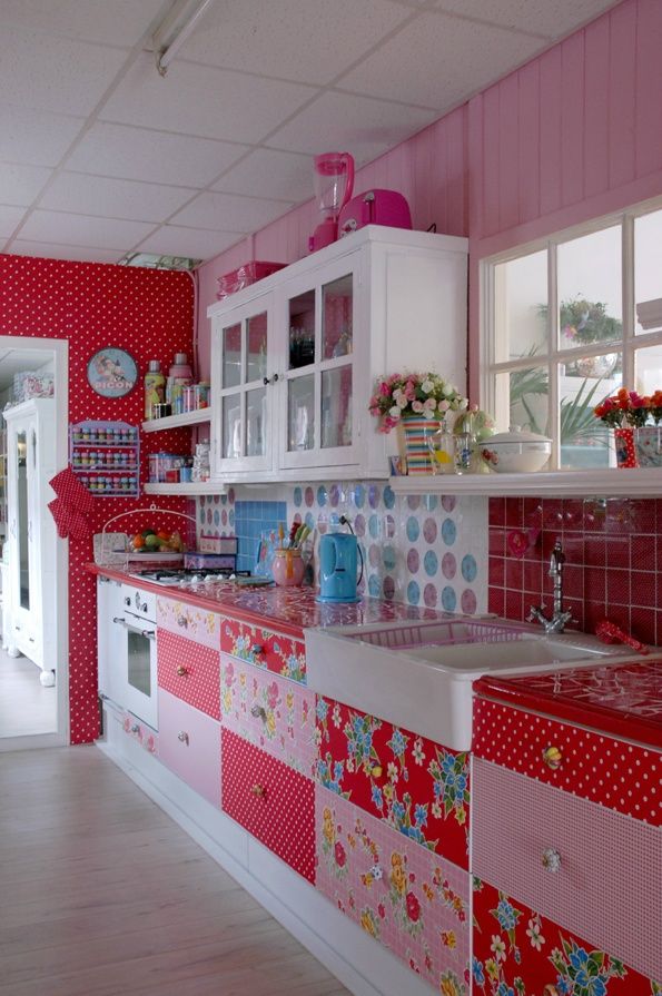 Cozinha com estampas variadas