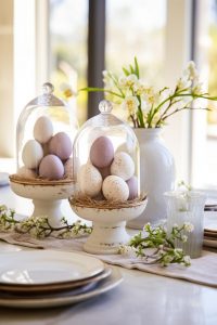 Decoração de Páscoa com ovos coloridos