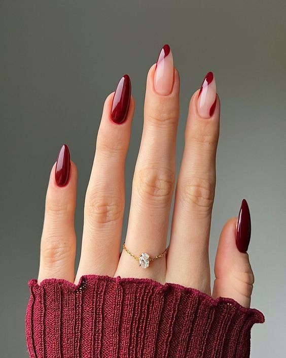 Ideia de unha vermelha e com nail art