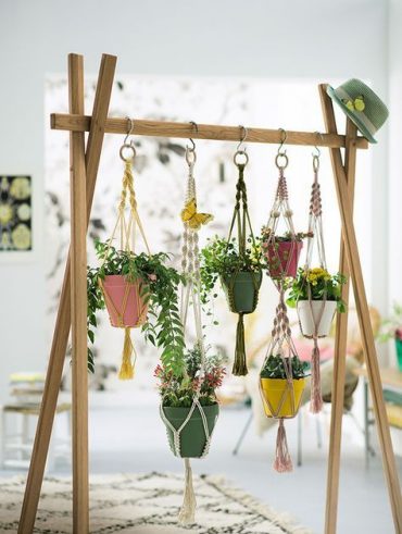 Escada com plantas
