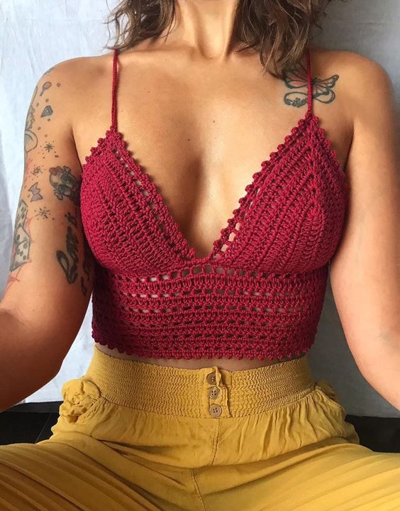Cropped em crochê