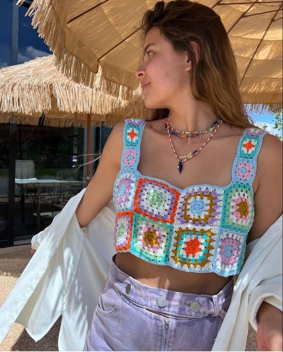 Cropped em crochê
