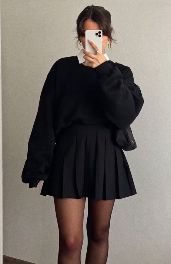 looks de outono preto
