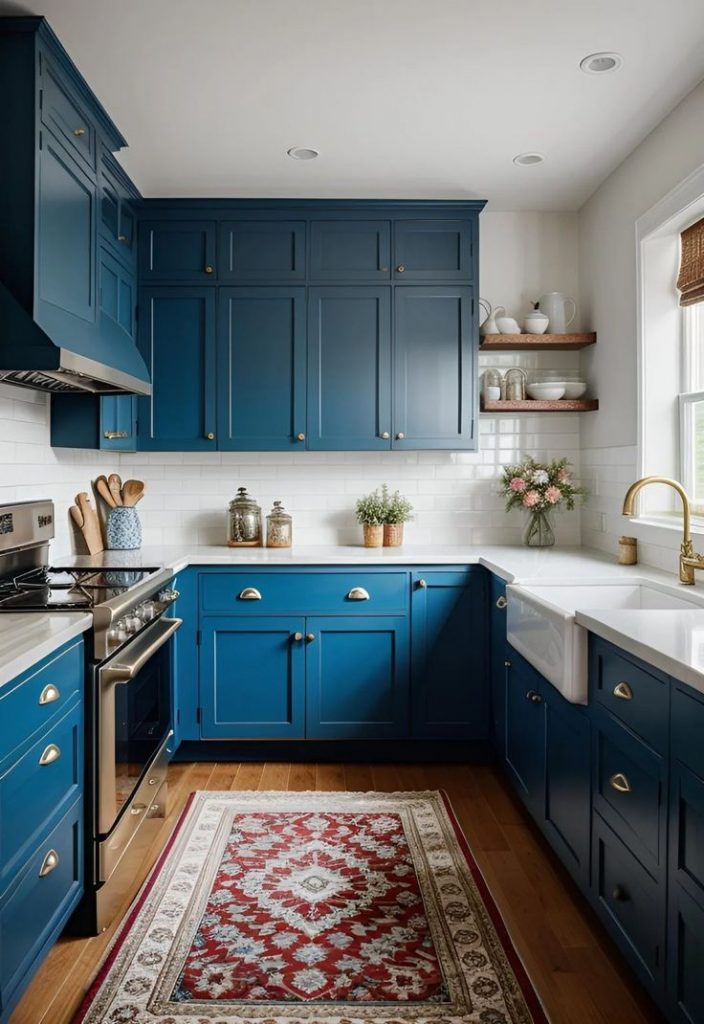 Uma cor que é tendência para a decoração de cozinhas neste ano é o azul. Do fosco ao brilho, é uma cor que traz alegria. Confira sugestões de cozinhas azuis. 