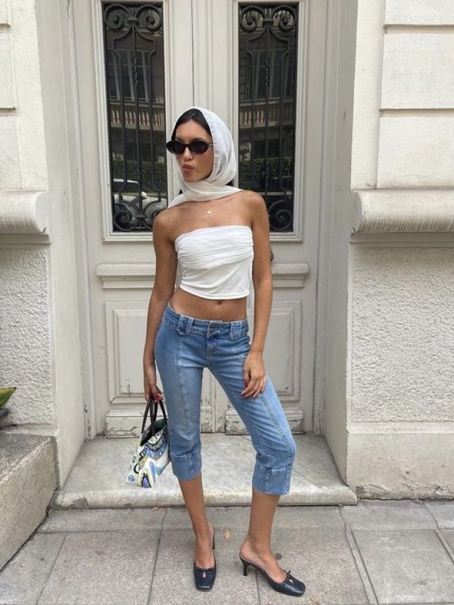 Look criativo com calça capri