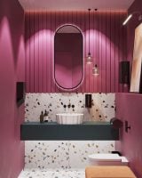 Lavabo em rosa e granilite