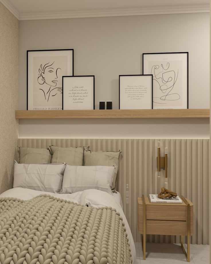 Quarto com decoração neutra