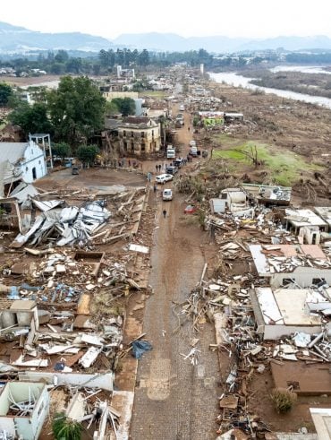Arroio do Meio, no Vale do Taquari, uma das cidades fortemente atingidas no Rio Grande do Sul