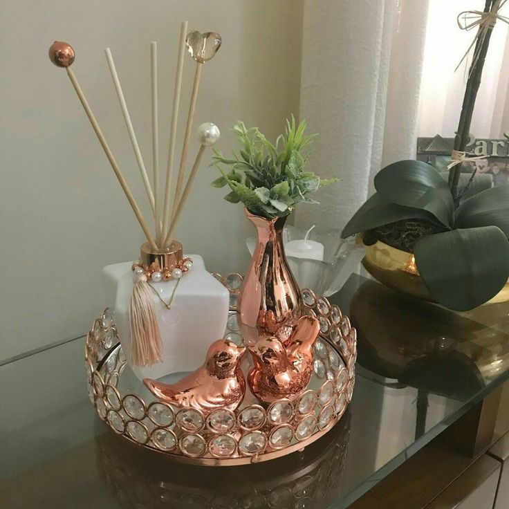 Bandeja em rosé gold