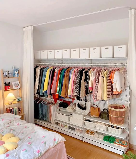 Closet com organizadores