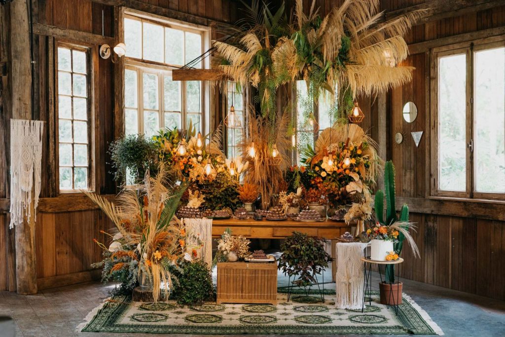 Decoração de casamento boho