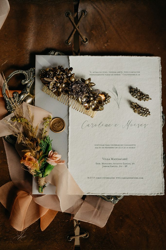 Papelaria de casamento boho