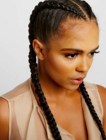 Penteado com trança boxeadora