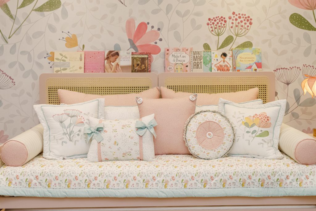 Enxoval com estampa floral