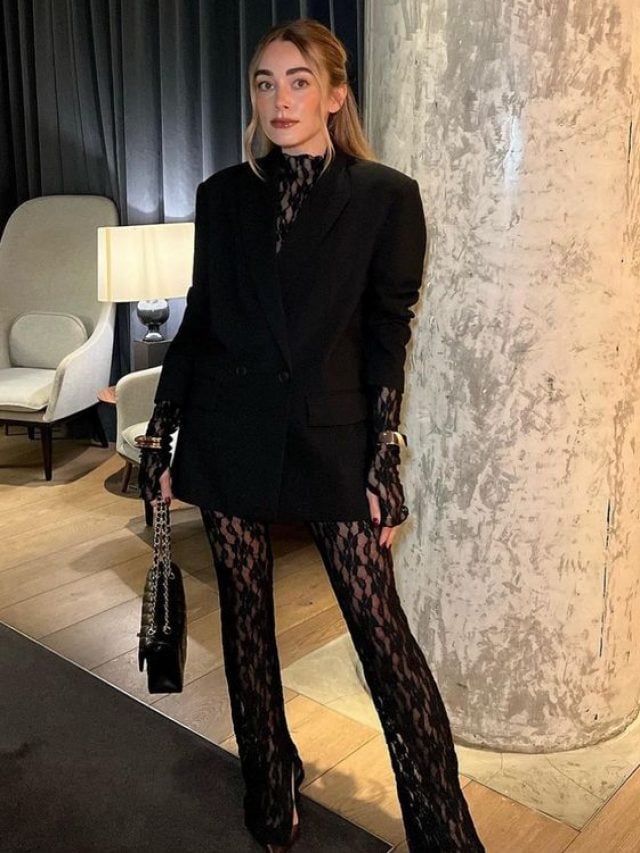 Look com calça de renda