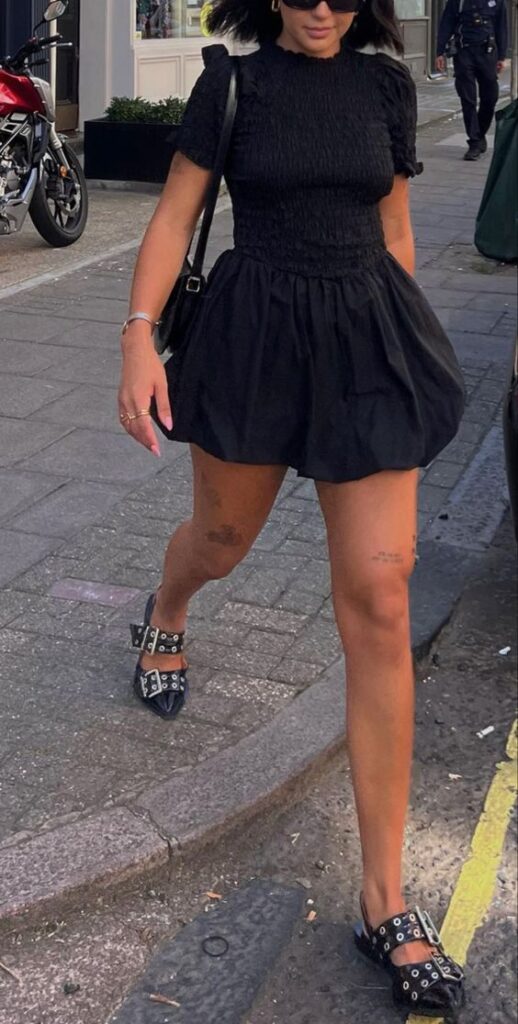 Look com vestido balonê