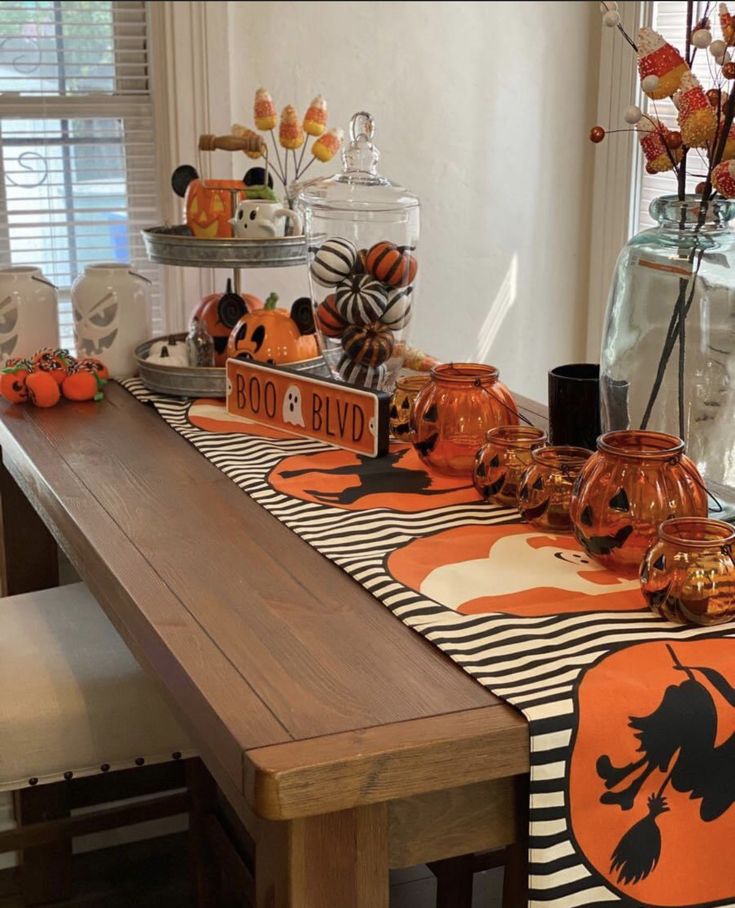 Decoração de mesa para halloween