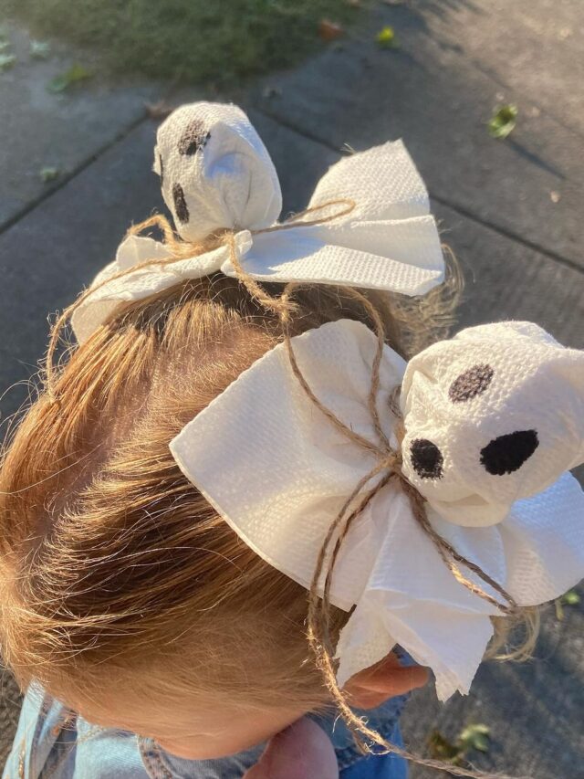 Menina com cabelo maluco de fantasma simples e fácil