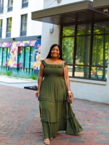 Look com vestido longo