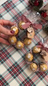 Lembrancinha de Natal com chocolate