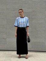 Look com camisa de futebol
