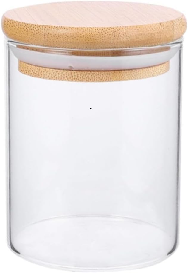 Pote Hermético com Tampa de Bambu (R$ 14,89)