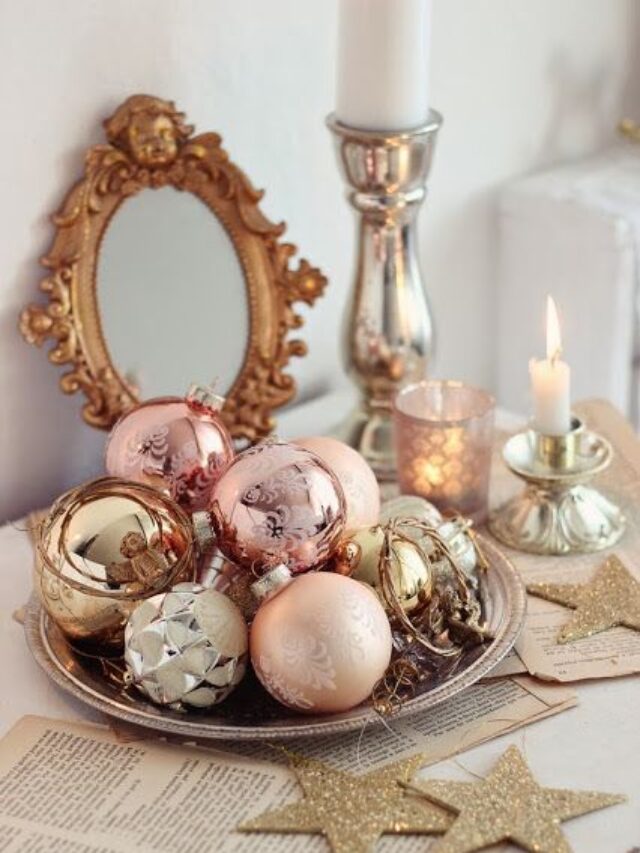 Decoração de Natal em rosa
