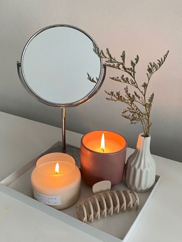 mini espelho decorativo para quarto feminino
