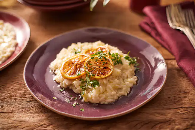 risoto para ceia vegetariana de Natal