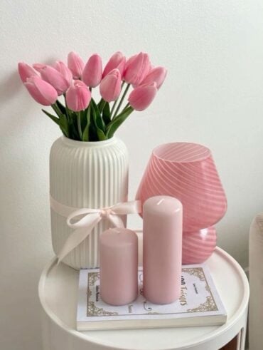 Flores decorativas para quarto feminino.