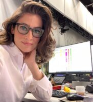 Renata Vasconcellos com cabelo bob