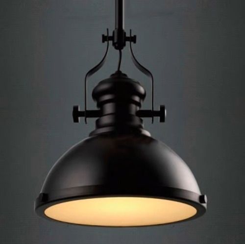 Pendente preto industrial