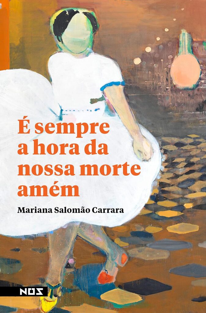 Capa de livro com mulher de vestido branco