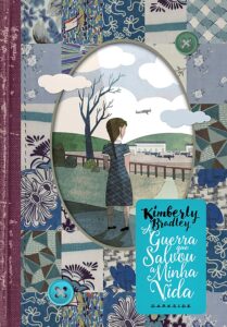 Capa de livro com menina de vestido azul